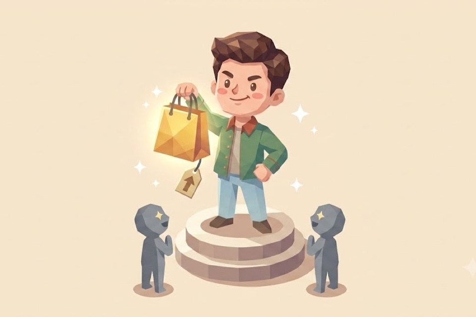 越貴越想買？凡勃倫效應與炫耀性消費，六型職場人格插畫